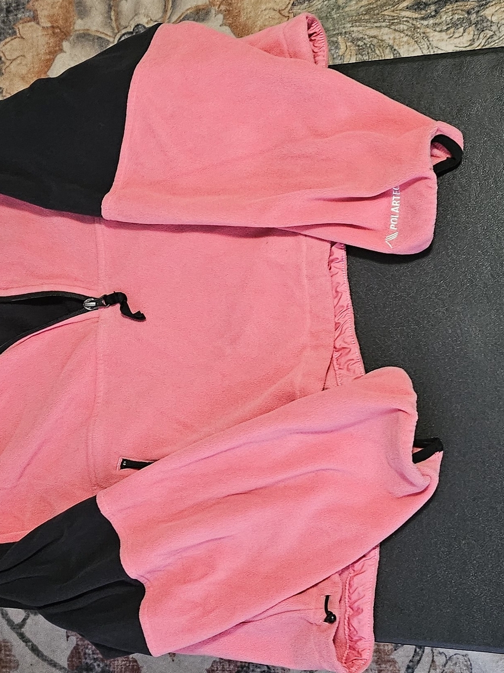 The North Face Coral Pink Fleece with White Logo